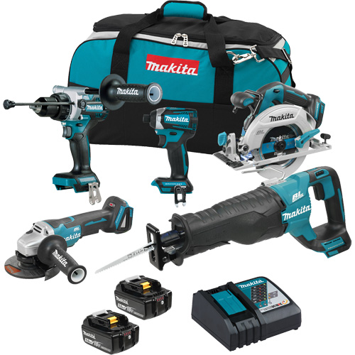 Ensemble de 5 outils sans balai 18V LXT, Lithium-ion, 18 V Distribution Industrielle GC