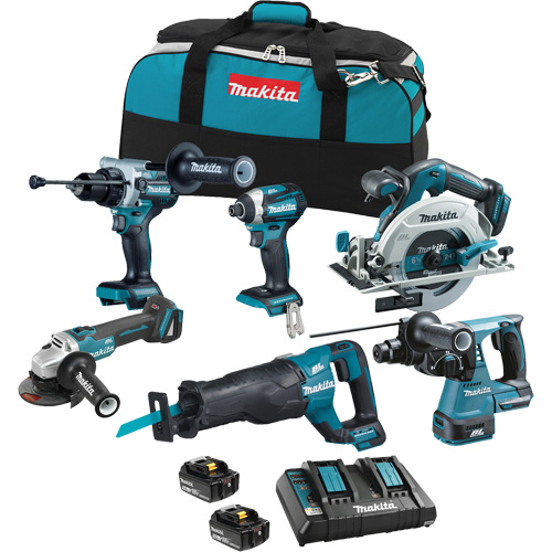 Ensemble 6 outils &agrave; moteur sans balai LXT, Lithium-ion, 18 V Distribution Industrielle GC