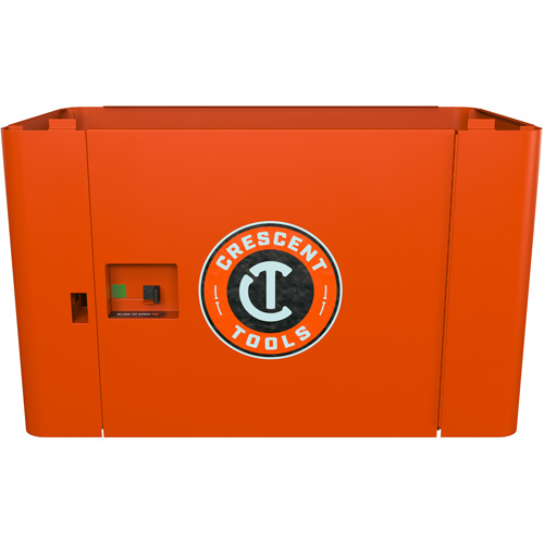 Armoire de rangement s&eacute;curis&eacute;e RAILWORKS en acier avec panneau &agrave; porte simple verrouillable Distribution Industrielle GC
