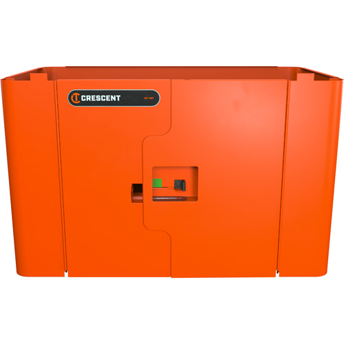 Armoire de rangement s&eacute;curis&eacute;e RAILWORKS en acier avec panneau &agrave; deux portes verrouillables Distribution Industrielle GC