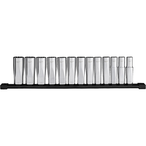 12-Point Deep Well Metric Socket Set, 13 Pcs, 1/2" Drive Size, Deep Distribution Industrielle GC