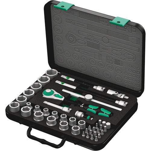8100 SB 2 Zyklop Speed Ratchet Set, 43 Pcs, 3/8" Drive Size Distribution Industrielle GC