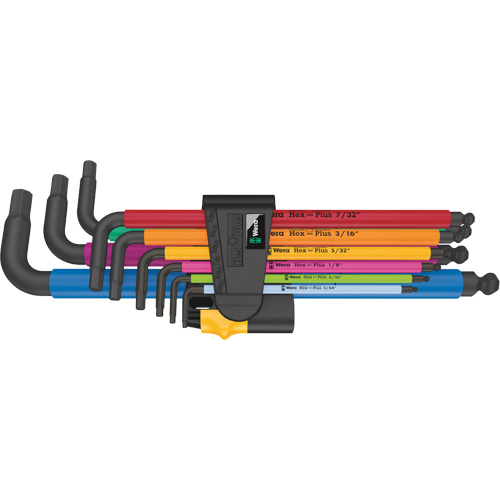 Jeu de cl&eacute;s m&acirc;les 950/9 Hex-Plus multicolore, 9 mcx, Imp&eacute;rial Distribution Industrielle GC
