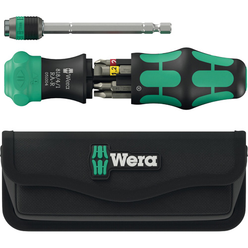 Tournevis &agrave; cliquet Kraftform Kompakt 26 RA-R avec pochette, Prise Plastique Distribution Industrielle GC