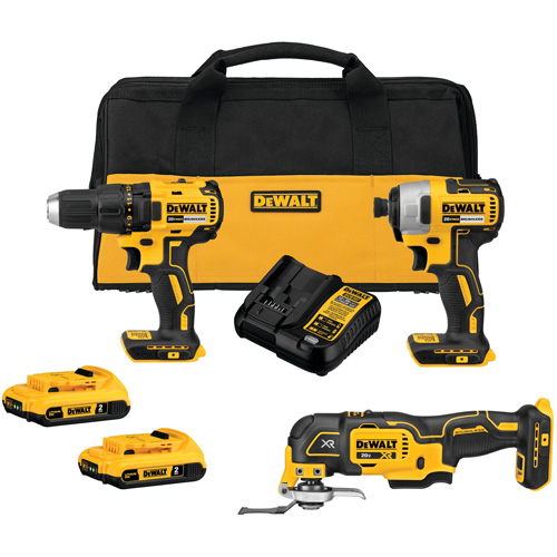 Ensemble de trois outils combin&eacute;s sans fil et sans balai, Lithium-ion, 20 V Distribution Industrielle GC