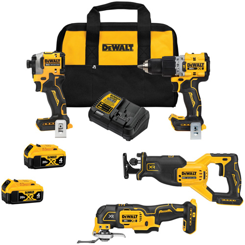 Ensemble combin&eacute; de quatre outils sans balai, Lithium-ion, 20 V Distribution Industrielle GC