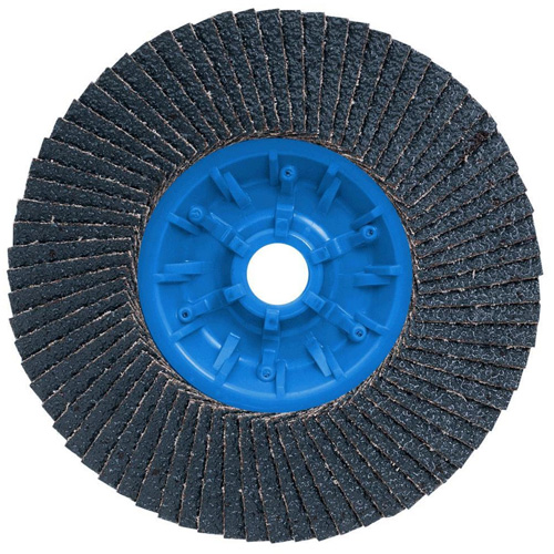 POWERBLEND TRM QC Flap Disc, 5" x 5/8"-11, Type 27, Z40 Grit, Zirconia Alumina Distribution Industrielle GC