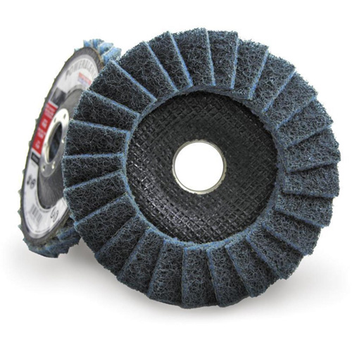 Disque &agrave; lamelles incurv&eacute; pour traitement de surface POWERBLEND SCD, 4-1/2" x 7/8", Type 29, Grain Fin Distribution Industrielle GC