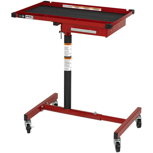JUHT-220S Adjustable-Height Under-Hood Tool Tray, 1 Drawers, 19-7/8" L x 28-3/4" W x 47-3/4" H, Black/Red Distribution Industrielle GC