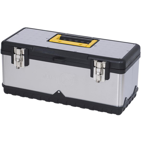Coffre &agrave; outils portatif en acier inoxydable JPSTB-20, 9-63/100" P x 20" la x 8-7/8" h, Noir/Argent Distribution Industrielle GC