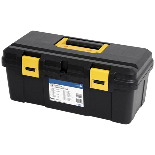 JPTB-19 Plastic Hand Tool Box, 19" W x 9" D x 8" H, Black Distribution Industrielle GC