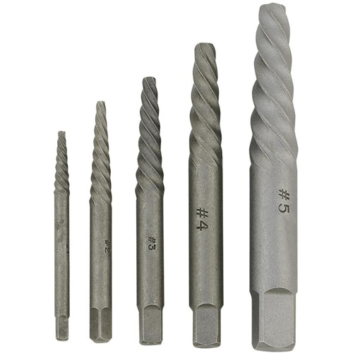 JSSE-5S Spiral-Type Screw Extractor Set, Alloy Steel Distribution Industrielle GC