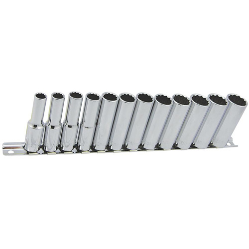 Jeu de douilles m&eacute;triques &agrave; 12 pans SS3812DM-12, 12 Mcx, Prise de 3/8", Profond Distribution Industrielle GC