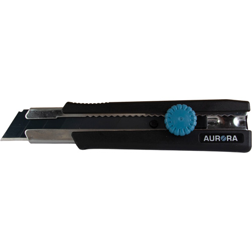 Couteau r&eacute;tractable de 25 mm, Acier inoxydable, Robuste, Prise en Caoutchouc Distribution Industrielle GC