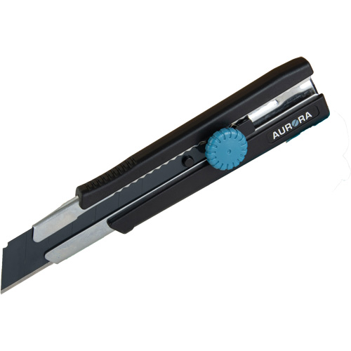 Couteau r&eacute;tractable de 25 mm, Acier inoxydable, Robuste, Prise en Caoutchouc Distribution Industrielle GC
