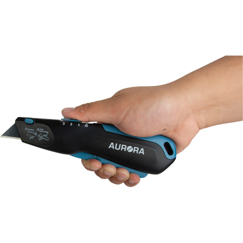 Retractable Safety Knife , Stainless Steel, Heavy-Duty, Plastic/Aluminum Handle Distribution Industrielle GC