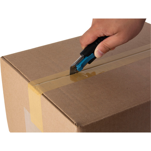 Couteau de s&eacute;curit&eacute; r&eacute;tractable standard, Acier inoxydable, Prise en Caoutchouc Distribution Industrielle GC