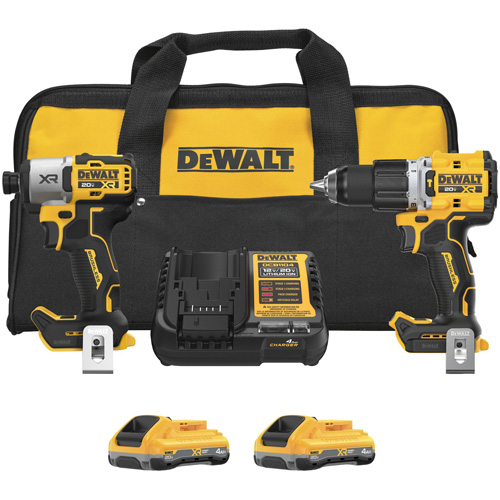 Ensemble 2 outils tournevis &agrave; chocs/perfomarteau XR avec bloc-piles POWERPACK, Lithium-ion, 20 V Distribution Industrielle GC