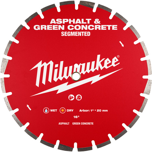 Lame diamant&eacute;e segment&eacute;e pour asphalte et b&eacute;ton vert Distribution Industrielle GC