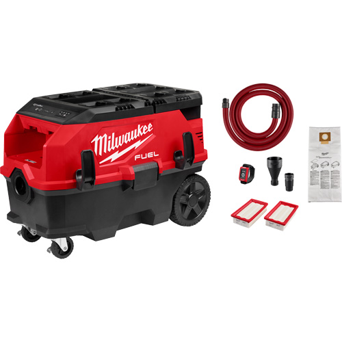 Extracteur de poussi&egrave;re de 9 gallons &agrave; deux batteries avec VACLINK M18 FUEL PACKOUT , 27-3/4" x 16-3/4" x 19" Distribution Industrielle GC