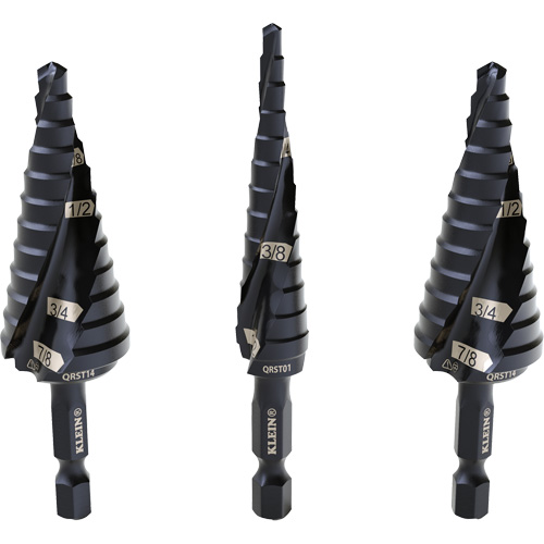 Step Drill Bit Set, 3 Pieces, High Speed Steel Distribution Industrielle GC