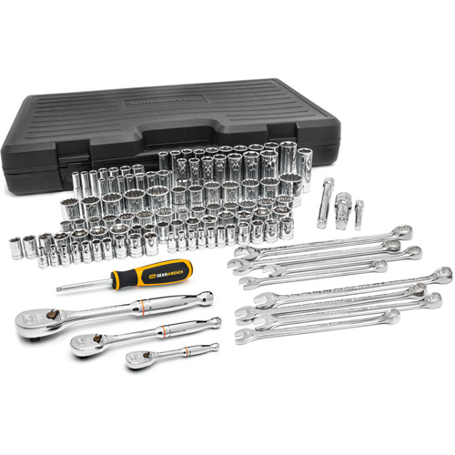 Jeu d'outils pour m&eacute;caniciens &agrave; 6 et 12 pans standards et profonds de 1/4", 3/8" et 1/2" SAE/m&eacute;triques Distribution Industrielle GC