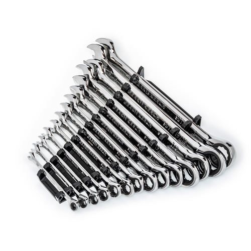 90-Tooth 12 Point SAE Wrench Set, Ratcheting Combination, 14 Pieces, Imperial Distribution Industrielle GC
