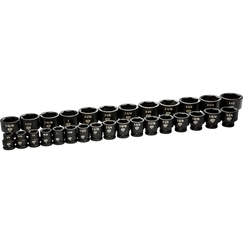 6 Point SAE Socket Set, 29 Pcs, Impact, 3/4" Drive Size Distribution Industrielle GC