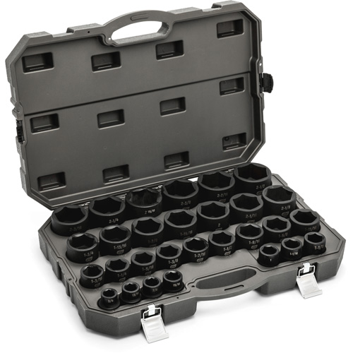 6 Point SAE Socket Set, 29 Pcs, Impact, 3/4" Drive Size Distribution Industrielle GC