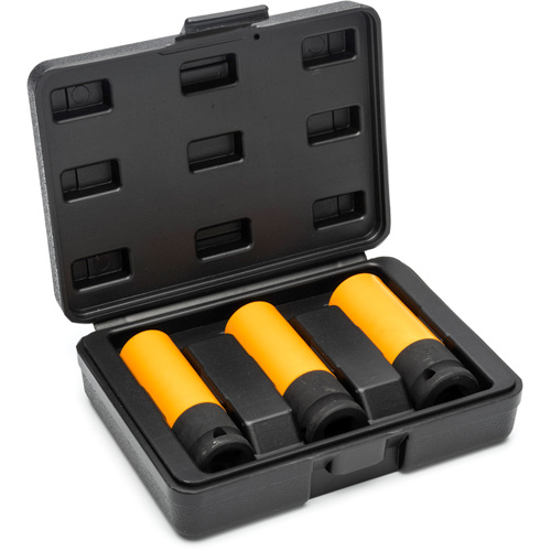 Metric High-Strength Wheel Protector Socket Set, 3 Pcs, Impact, 1/2" Drive Size, Deep Distribution Industrielle GC