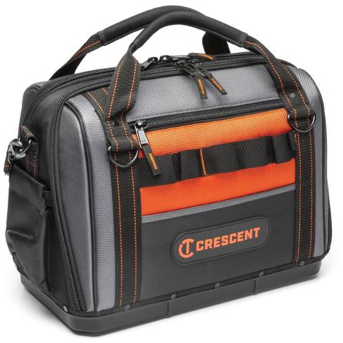 Sac ouvert de 17" pour outils d'ouvrier, Polyester, 3 pochettes, Noir/Gris/Orange Distribution Industrielle GC