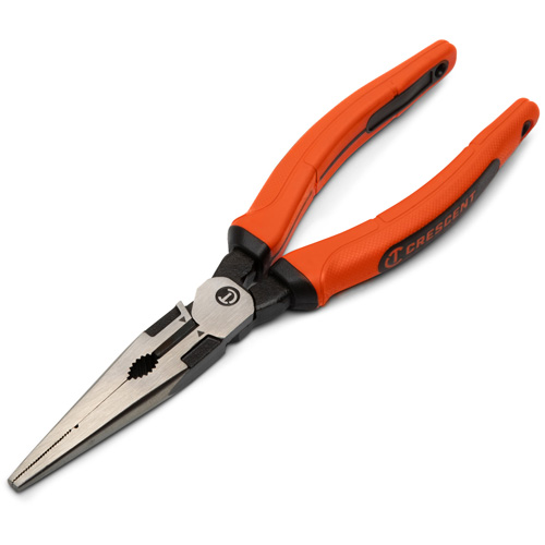 Pince &agrave; bec long Z2 avec poign&eacute;e &agrave; prise en cuir double mat&eacute;riau, 8" lo Distribution Industrielle GC