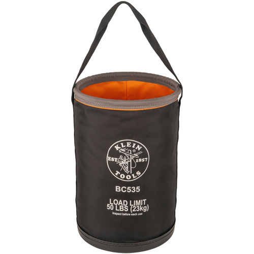 Seau utilitaire droit, 17" lo x 12" la x 4" h, Nylon, Noir/Gris/Orange Distribution Industrielle GC