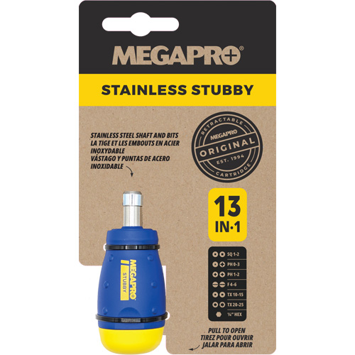 13-in-1 Stubby Screwdriver, 4-1/2" L, Plastic Handle Distribution Industrielle GC