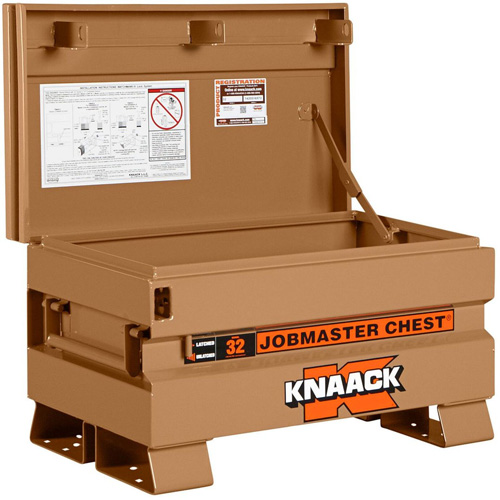 Coffre de chantier mod&egrave;le 32 avec cadenas, 32" x 19" x 19", Acier, Havane Distribution Industrielle GC