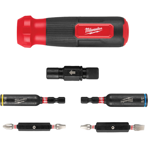 Tournevis multi-usage 8-en-1 avec embouts et tourne-&eacute;crous &agrave; chocs SHOCKWAVE, 8-1/3" lo, Prise Coussin&eacute;e Distribution Industrielle GC