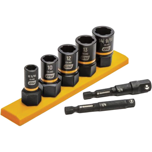 Metric Bolt Biter Extraction Socket Set, 7 Pcs, Impact, 1/4"/3/8" Drive Size Distribution Industrielle GC