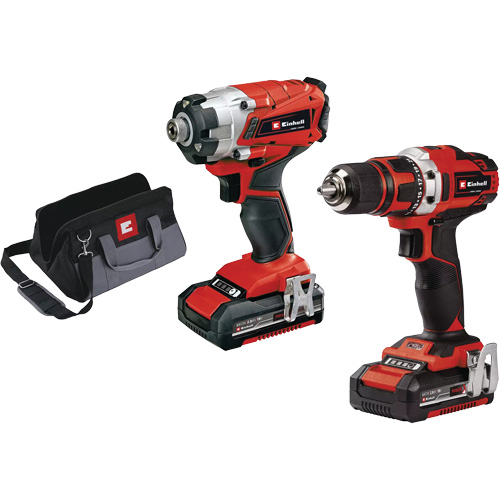 Cordless 1/2” Drill/Driver & 1/4” Impact Kit, 18 V Distribution Industrielle GC