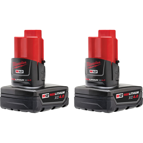 M12 REDLITHIUM XC4.0 Batteries, Lithium-Ion, 12 V, 4 Ah Distribution Industrielle GC