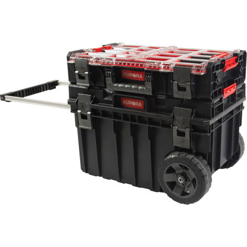 Ensemble roulant de coffres &agrave; outils Arx de 2 morceaux, 23-4/5" x 16" x 20-3/5", Noir Distribution Industrielle GC