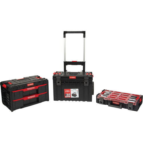 Ensemble de d&eacute;part roulant de coffres &agrave; outils Arx de 3 morceaux, 25-1/5" x 19" x 42-2/5", Noir Distribution Industrielle GC