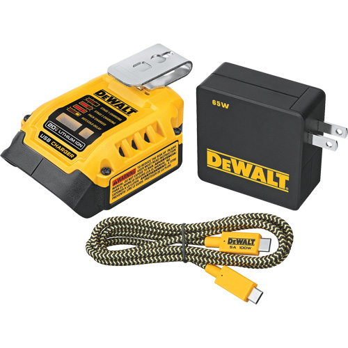 MAX*/FLEXVOLT &reg; 5 Amp USB Charging Kit, 20 V, Lithium-Ion Distribution Industrielle GC