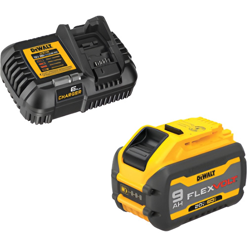 Ensemble de bloc-pile et chargeur MAX FLEXVOLT, Lithium-ion, 20 V/60 V, 9 Ah Distribution Industrielle GC
