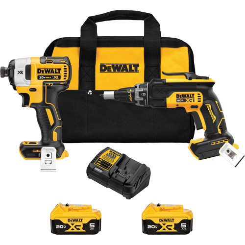 MAX Brushless Cordless Drywall Screw Gun & Impact Driver Kit, 20 V Distribution Industrielle GC