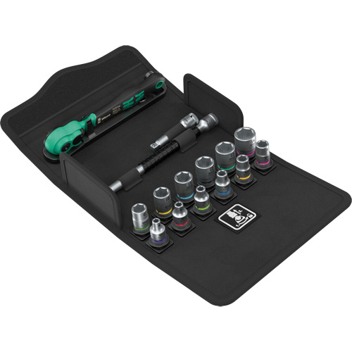 Jeu de cl&eacute; &agrave; cliquet SA 13 Zyklop Comfort avec levier dinversion, 15 Mcx, Prise de 1/4" Distribution Industrielle GC