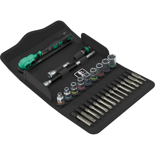 Jeu de cl&eacute; &agrave; cliquet SA 15 Zyklop Comfort avec levier dinversion, 28 Mcx, Prise de 1/4" Distribution Industrielle GC