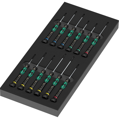 Foam Insert Kraftform Micro Screwdriver Set 2, 13 Pcs. Distribution Industrielle GC