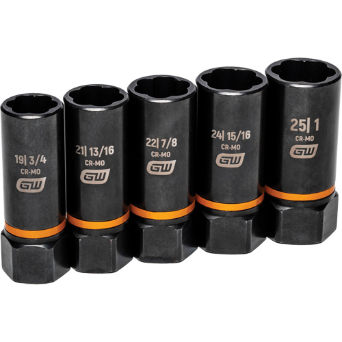 Jeu de douilles d'extraction Bolt Biter, 5 Mcx, Chocs, Prise de 1/2", Profond Distribution Industrielle GC