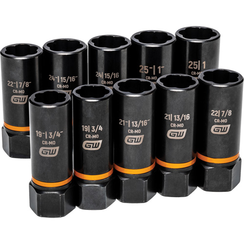 Jeu de douilles d'extraction Bolt Biter, 10 Mcx, Chocs, Prise de 1/2", Profond Distribution Industrielle GC