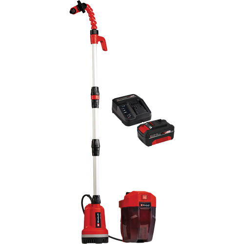 Pompe &agrave; eau propre pour baril de pluie sans fil avec batterie 4 Ah et ensemble de d&eacute;part de chargeur, 18 V, 792,5 gal./min Distribution Industrielle GC